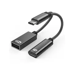 GENERICO - Adaptador usb-c otg a usb y pd para chromecast smartphone tablet