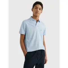 TOMMY HILFIGER - Polo 1985 azul cielo de corte regular manga corta para hombre
