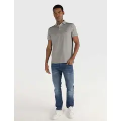 TOMMY HILFIGER - Polo 1985 gris oscuro corte regular manga corta para hombre