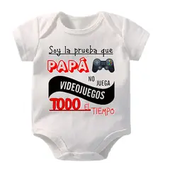 VANIDADES COLLECTIONS - Body Papá Videojuegos Mameluco Body Bebe Personalizados