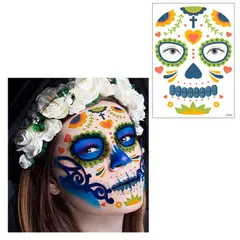 FRIOLENTA - Tatuaje Temporal Catrina Dia de los Muertos disfraz