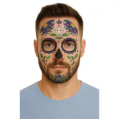 FRIOLENTA - Tatuajes Temporales Catrina Mexicana Disfraz de Halloween
