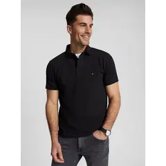 TOMMY HILFIGER - Polo De Ajuste Regular Hombre Negro