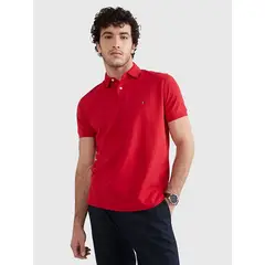 TOMMY HILFIGER - Polo De Ajuste Regular Hombre Rojo