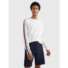 TOMMY HILFIGER - Saco De Manga Raglán Con Cinta Distintiva Hombre Blanco