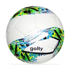 GOLTY - Balón Fútbol Compet Cosido A Mano No.5-Blanco/Verde
