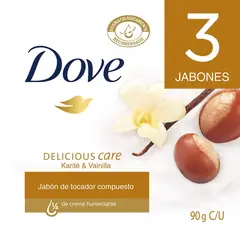 DOVE - Jabon Delicious Care Karite Vainilla X 3und X 90g