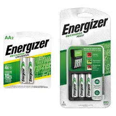 ENERGIZER - Cargador de Pilas MAXI + 2 Pilas AA