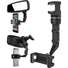 GENERICO - Soporte holder para celular multifuncional para espejo retrovisor