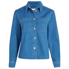 TOMMY HILFIGER - Chaqueta Denim Con Bolsillos De Solapa Para Mujer