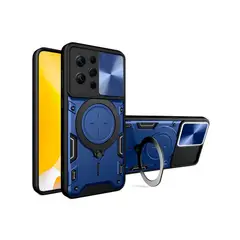 GENERICO - Funda Prot Camara Con Soporte Compatible Xiaomi Redmi 12 Azul