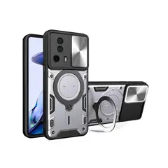 GENERICO - Funda Prot Camara Con Soporte Compatible Xiaomi 13 Lite Gris