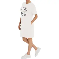 TOMMY HILFIGER - Vestido Beige con detalles Bordados para Mujer