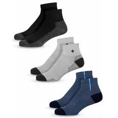 MR HAPPY - Media Calcetín Tobillera Lisa Hombre Pack x 3 Pares