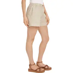 TOMMY HILFIGER - Pantalón Corto De Mujer Beige