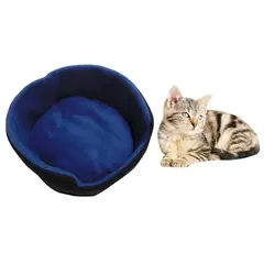 HALLY PET - Cama doble faz para gatos pequeña Azul Oscuro.