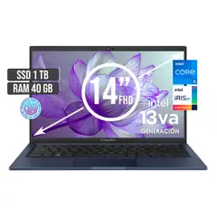 ASUS - PORTATIL INTEL CORE I5-1335U SSD 1TB RAM 40GB LED 14 FULL HD