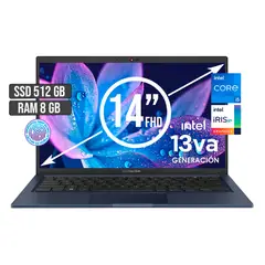 ASUS - PORTATIL INTEL CORE I5-1335U SSD 512GB RAM 8GB LED 14 FULL HD