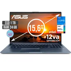 ASUS - PORTATIL INTEL CORE I5-12500H SSD 1TB RAM 24GB LED 15,6 FULL HD