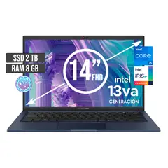 ASUS - Portátil Intel Core i5-1335U 2TB SSD 8GB RAM 14 FHD