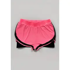 BELIFE - Short Deportivo Fucsia Neon Con Ciclista Interno Para Mujer Belife.