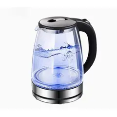 GENERICO - Hervidora agua tetera electrica automática 2 litros acero-vidrio Marado