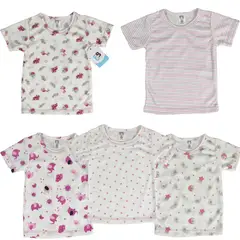MUNDO BEBE - Camiseta Manga Corta Para Bebe niña X5 Unid bebé..