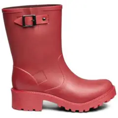 IDECAL - Bota de lluvia impermeable michelle rojo.