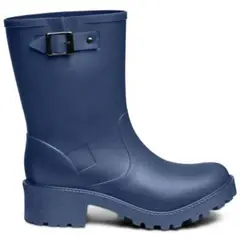 IDECAL - Bota de lluvia impermeable mujer michelle azul.