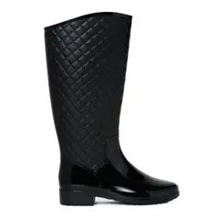 IDECAL - Bota de Lluvia Impermeable Mujer Tania negro.