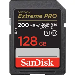 SANDISK - Memoria SD Extreme PRO UHS-I SDXC 128GB / 200 Mbps