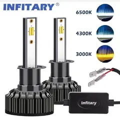 UNIVERSAL - 2 bombillos led h1 infitary 16000 lumens antiniebla tricolor