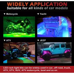 GENERICO - Luces led rgb multicolor exterior de carro sensor de musica