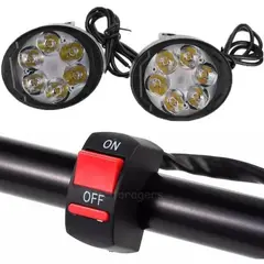 UNIVERSAL - Dos exploradoras redondas moto 8000lumens suitche