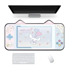 GENERICO - Mouse pad lindo de gato niña azul cielo largo 80x40cm