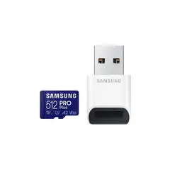 SAMSUNG - Memoria microsd xc pro plus 512gb 4k + adaptador usb