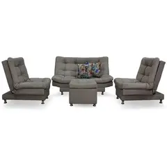 GENERICO - Sala moltochic mini lino gris+ cojines patas de acero