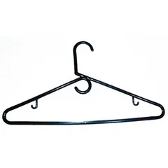 GENERICO - Ganchos plásticos negros para ropa bulto x 200 ganchos