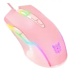 ONIKUMA - Mouse gamer cw905 rgb rosa 7 botones 6400 dpi