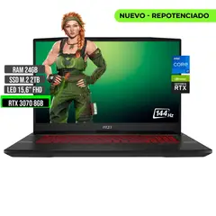 MSI - Portátil Intel Core i7 RTX 3070 2TB SSD 24GB RAM 15.6" FHD
