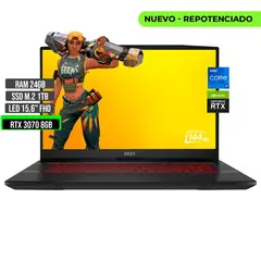 MSI - Portátil Intel Core i7 12700H RTX 3070 24GB RAM 1TB SSD 15.6" FHD