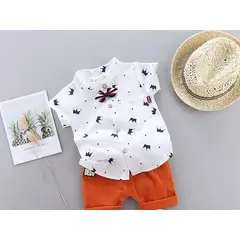 LUSOLSI - Prendas Ropa para niños conjuntos de vestir camisa y pantalon corto
