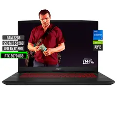 MSI - GL66 INTEL CORE I7 12700H SSD 512GB RAM 32GB RTX 3070 8GB 15,6 FHD 144Hz
