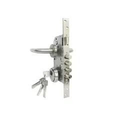 GENERICO - Cerradura Seg 4 Pasadores Manijas Cilindro Escudo Antitaladro