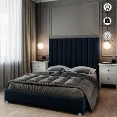 EKONOMODO COLOMBIA - Base cama con Espaldar Queen en pino Natura Blanco 160x190 cm