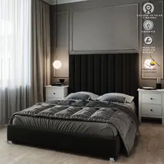 EKONOMODO COLOMBIA - Espaldar de cama Doble Natura Negro 140x150 cm