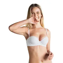 LEONISA - Brasier strapless de doble realce que aumenta dos tallas de copa