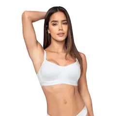 LEONISA - Brasier tipo top ultraliviano con copas internas fijas
