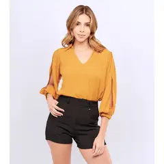DEREK - Blusa Para Mujer Manga Larga Unicolor
