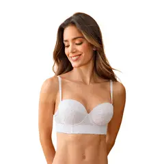 LEONISA - Brasier en encaje con realce incorporado